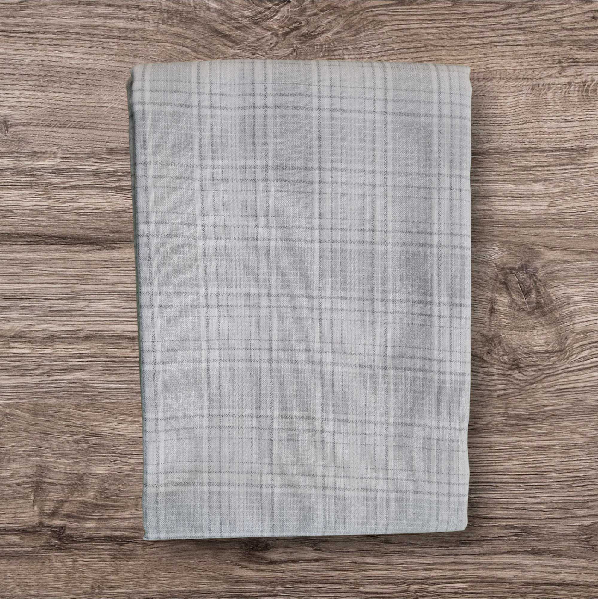 Premium Grey Checked Cotton Fabric
