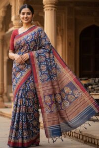Traditional Block Print Cotton Saree
