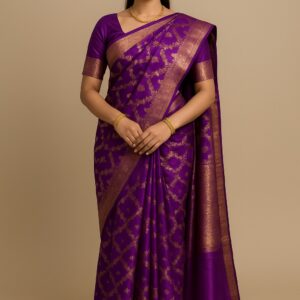 Royal Purple Silk Saree