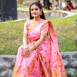 Floral short dress red